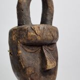 Toma passport mask, antique patinated wood, 16 cm, with stand