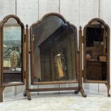 Psyche triptych, English, early 20th century, in mahogany