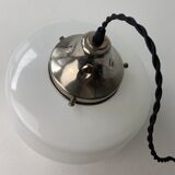 Old vintage opaline suspension lamp 30 cm