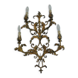 Applique murale metal doré