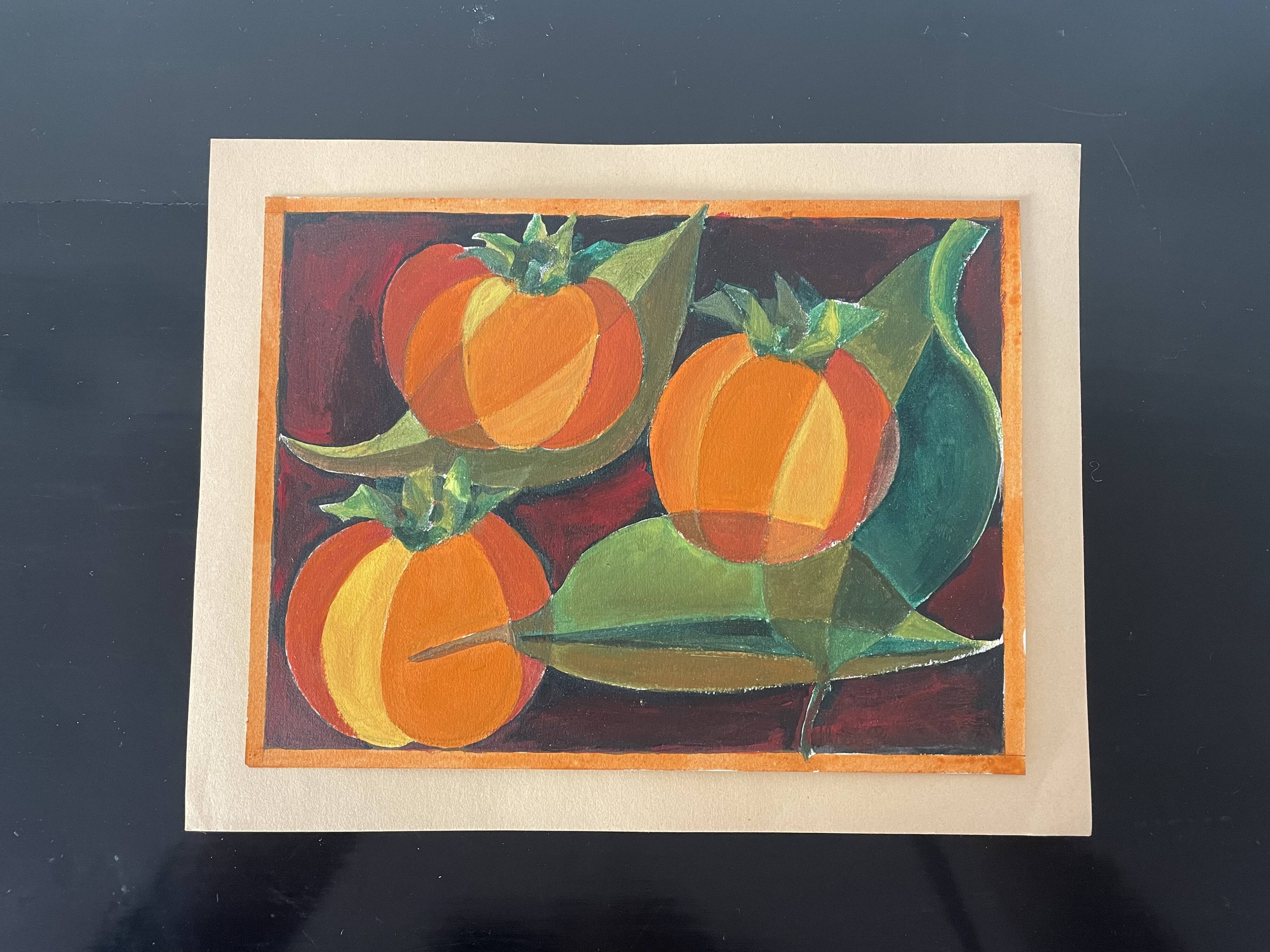 Gouache pumpkins Maïté Bournoud Schorp