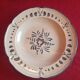Large round plate in pornic earthenware "stuart" model