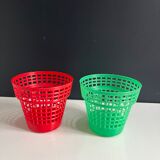 Set of two vintage plant holders