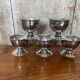 Set of 5 guy degrenne stainless steel egg cups made in france vintage