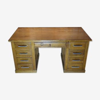 50s oak box desk, 150 x 80 cm