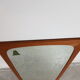 Asymmetrical mirror in Scandinavian teak 70x139cm