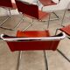 Lot 6 tubular chairs S33 design Mart Stam vintage cognac leather from the 70s