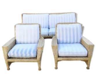 Vintage rattan lounge