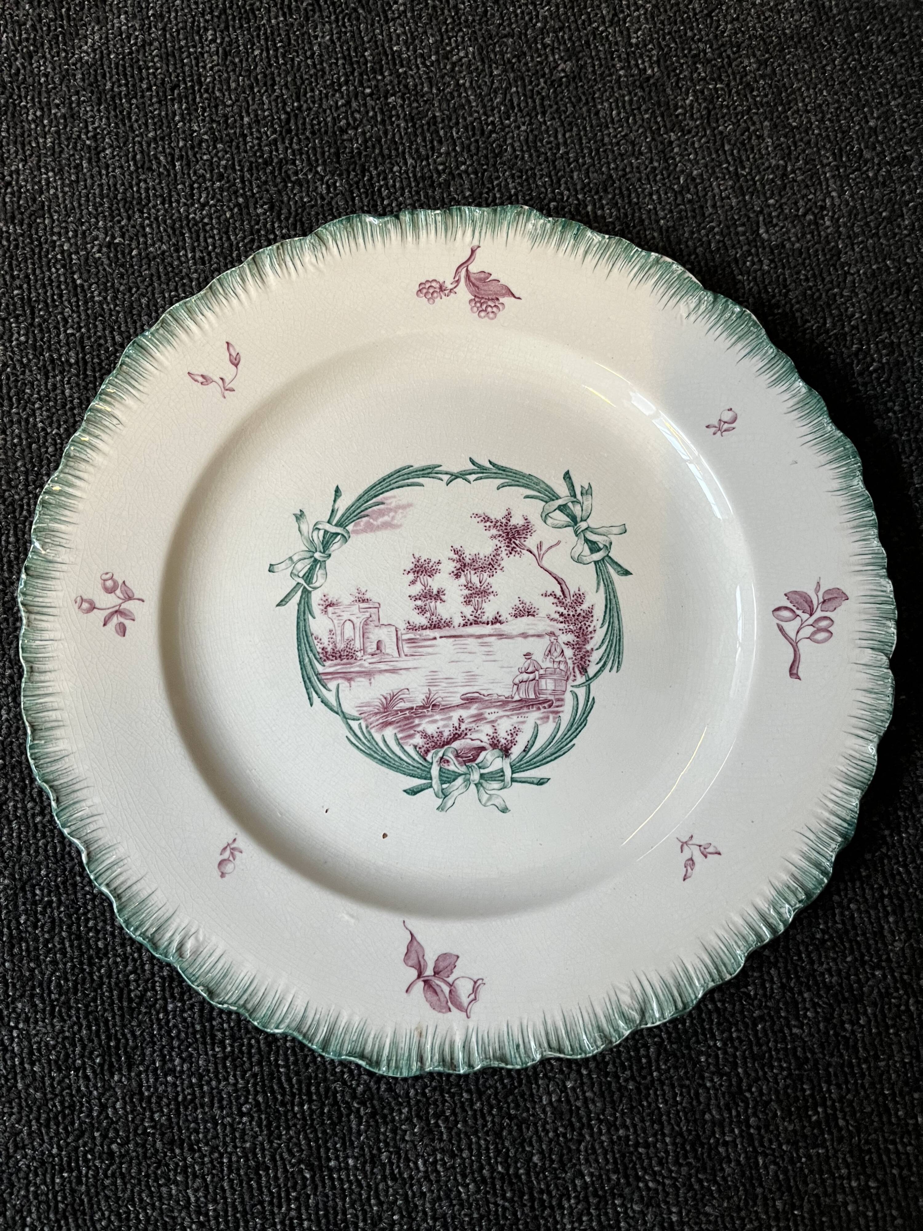 SET OF 12 PLATES - PENTHIÈVRE MODEL - WEDGWOOD MANUFACTURER