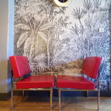 Pair of vintage heaters in skaï