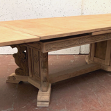 Renaissance style table in solid oak, 20th century