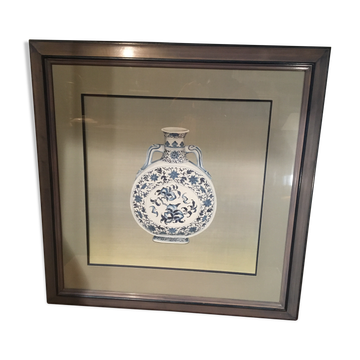 Ming blue and white pottery, hand-painted.
