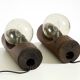 Pair of rare 1960s Temde table and wall lamps made of solid pine