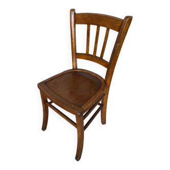 Chair bistrot luterma wood drawing sitting 70s vintage #a198
