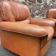 2 retro living room armchairs type club imitation leather design lounge 1960