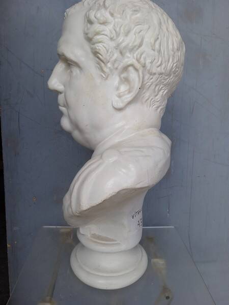 Vitellius plaster bust 60cm th mid 20th century