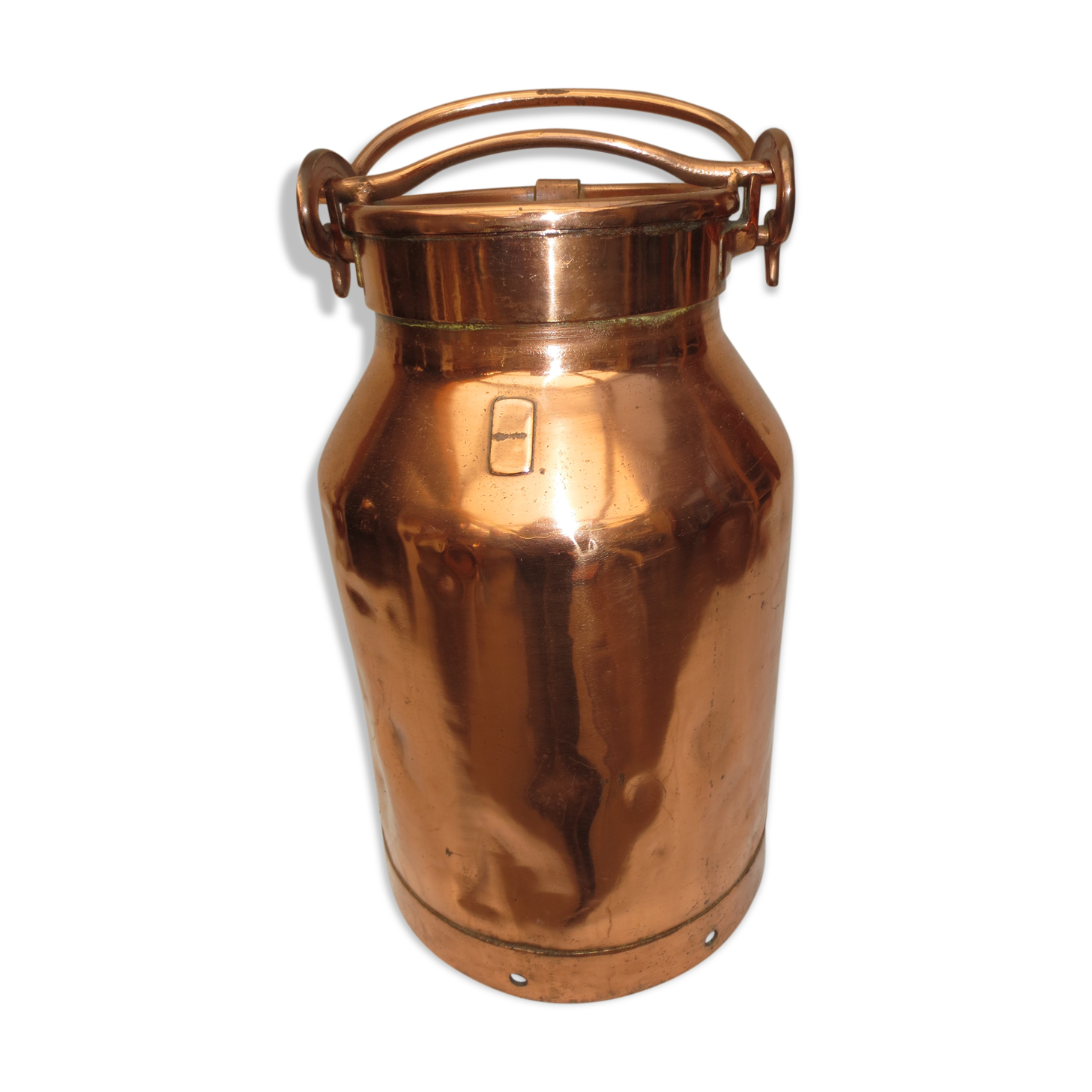 Copper milk pot from farm