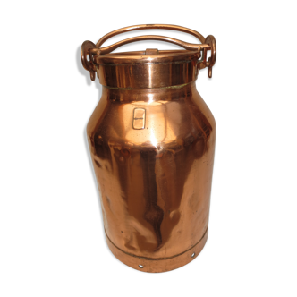 Copper milk pot from farm