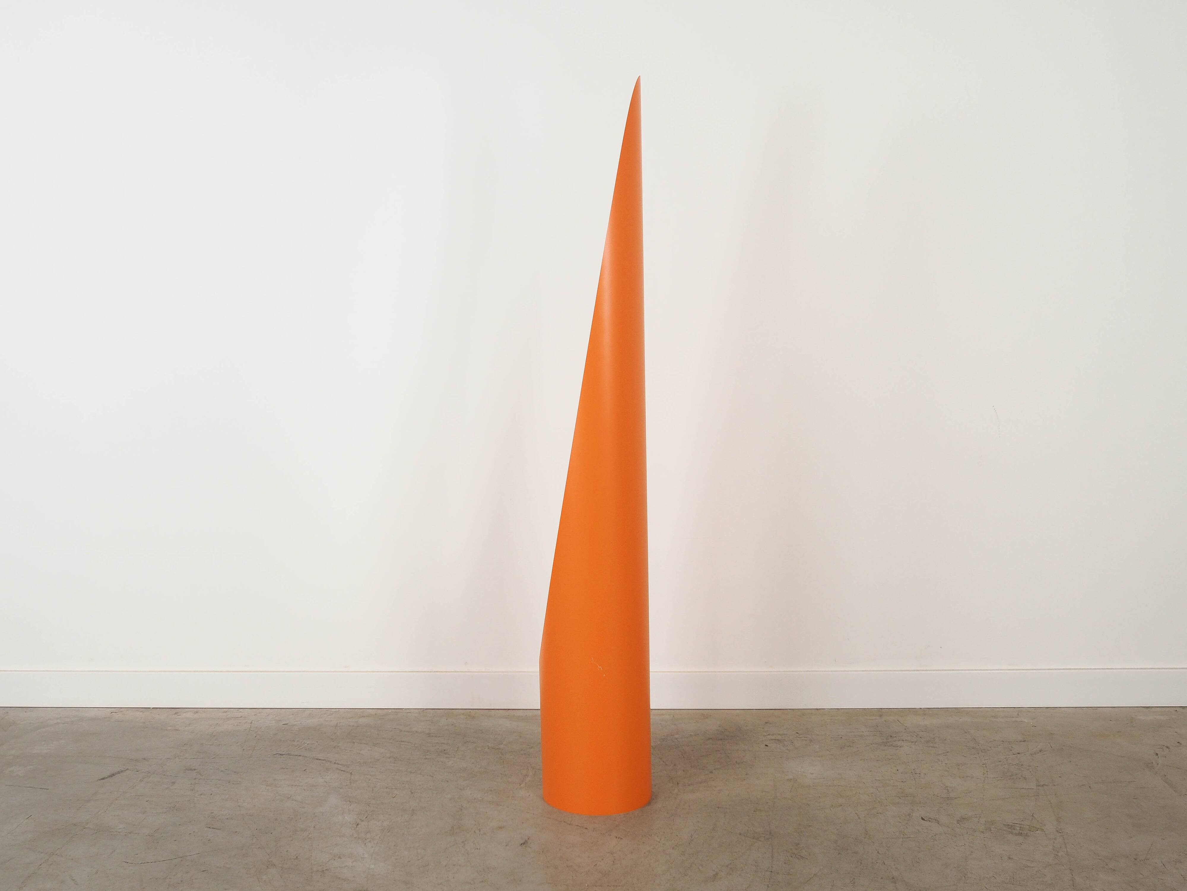 Orange ‘Lipstick’ mirror, Italian design, 1970s, designer: Rodolfo Bonetto