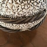 Ceramic table lamp fat lava circa 1950