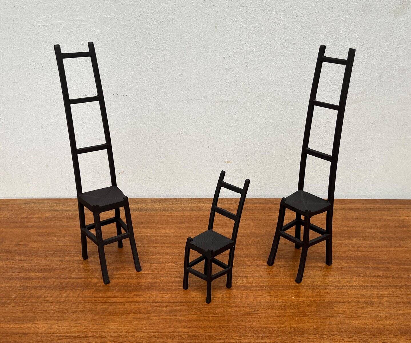 Vintage cast iron art sculptures, set of 3