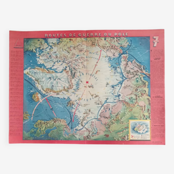Affiche / Carte du pôle Nord