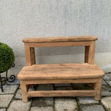 Ancien marche pieds en bois