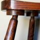 Vintage tripod stool form free feet solid wooden rockets