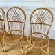 4 chaises en rotin vintage