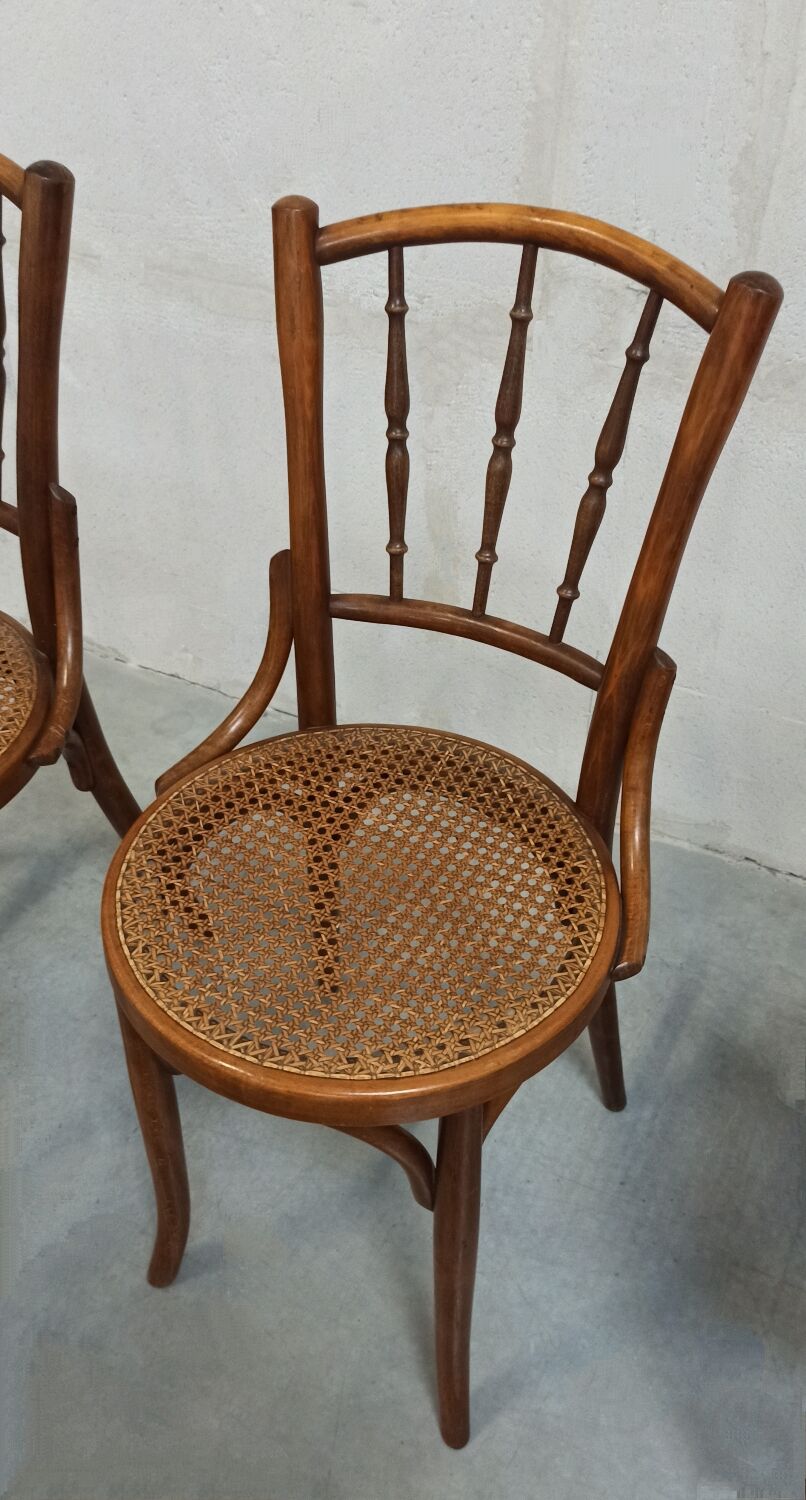 Set of 6 W. Baumann & Cie bistro chairs, 20's