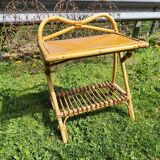 Bamboo and rattan bedside table