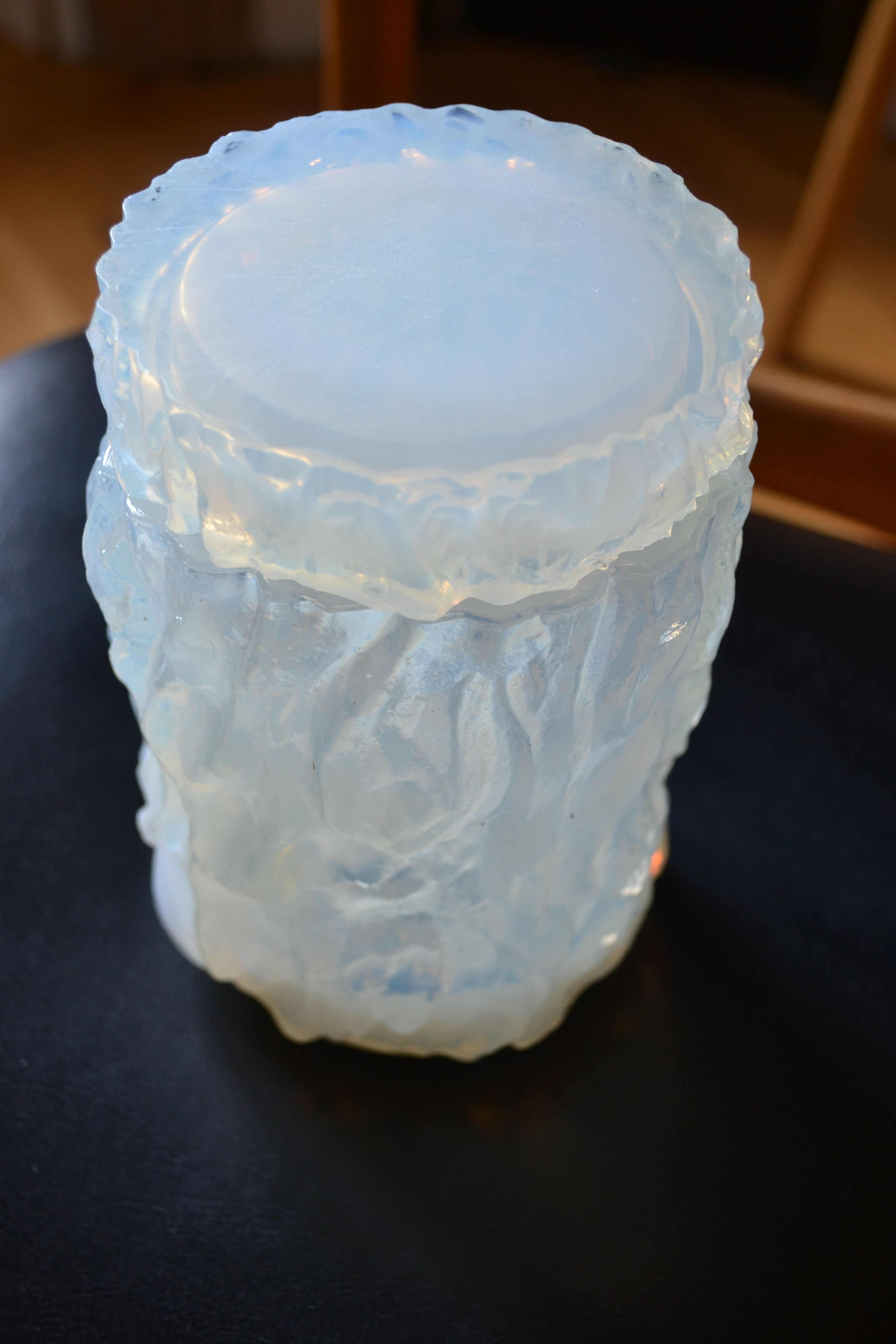 3 opalescent glass jars 60's geoffrey baxter