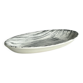 Tidy, small black and white designer dish Salins France.