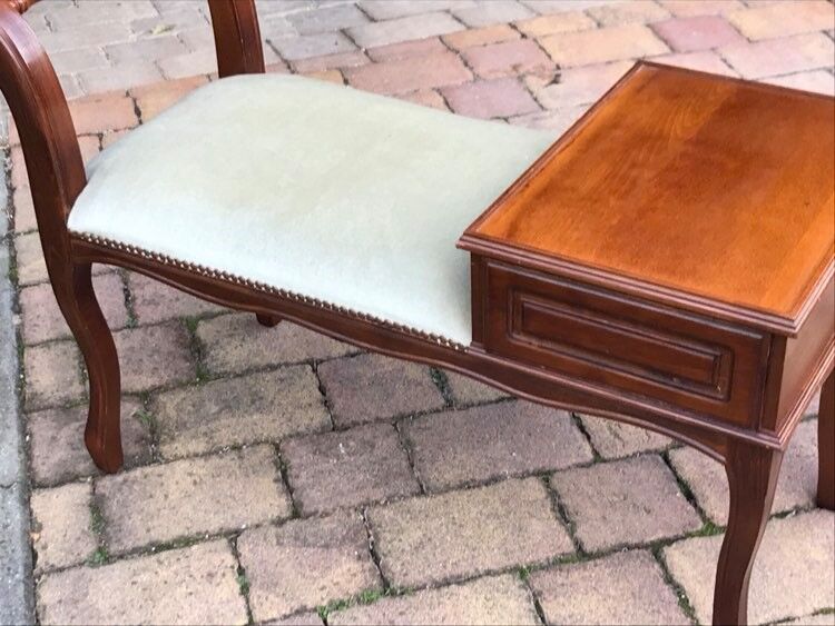 Vintage telephone table & bench, 1960s