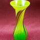 Vase verre soufflé Murano Italie signé F Silviy