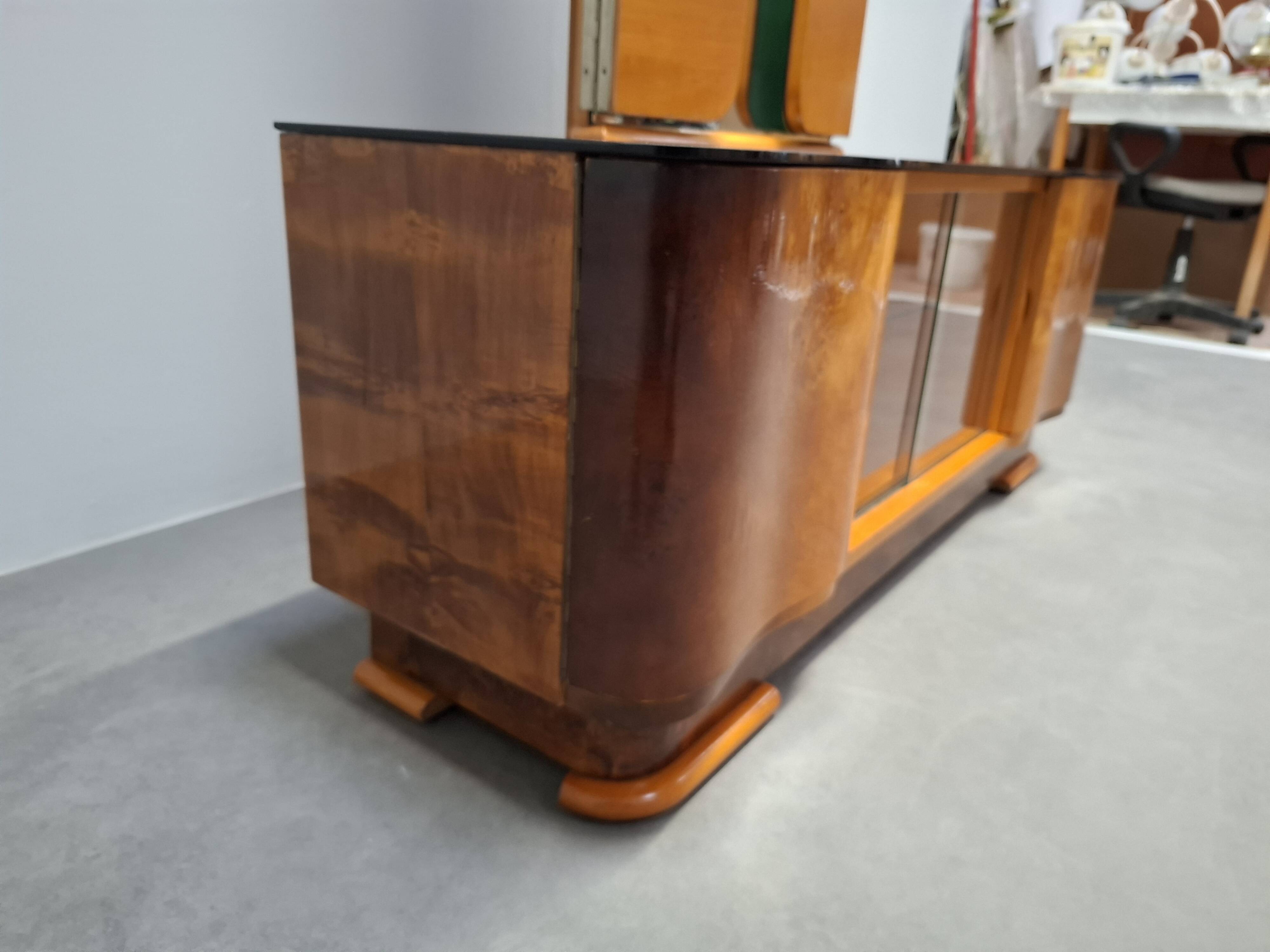 Art Deco Vanity Cabinet Attributed to Jindřich Halabala, Czechoslovakia, 19