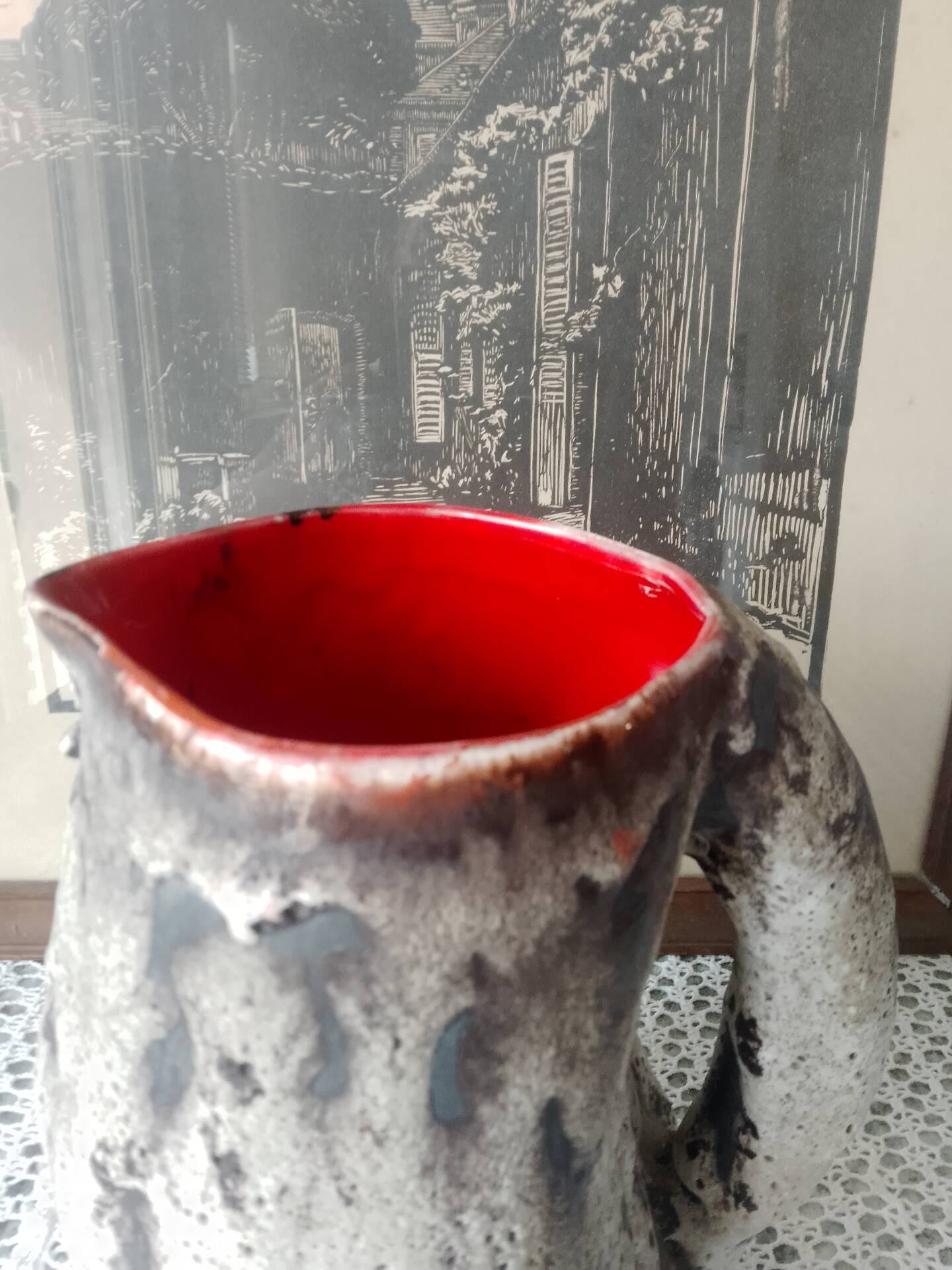 Jug / Vintage ceramic vase Vallauris style Marius Giuge – Years