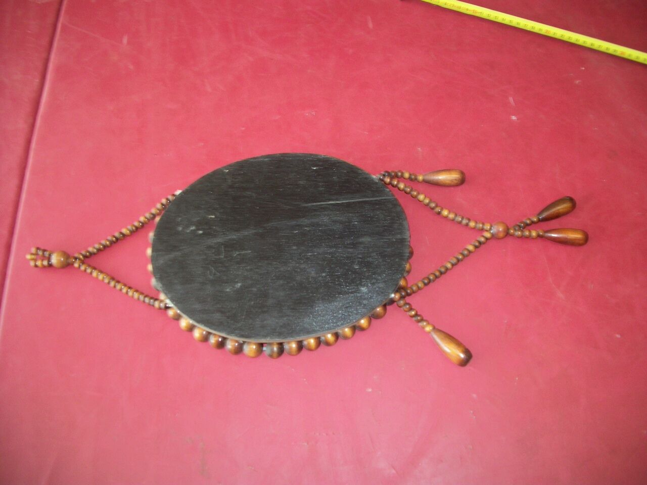 Miroir perle de bois