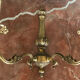 Pair of brass wall lamps Louis XV style