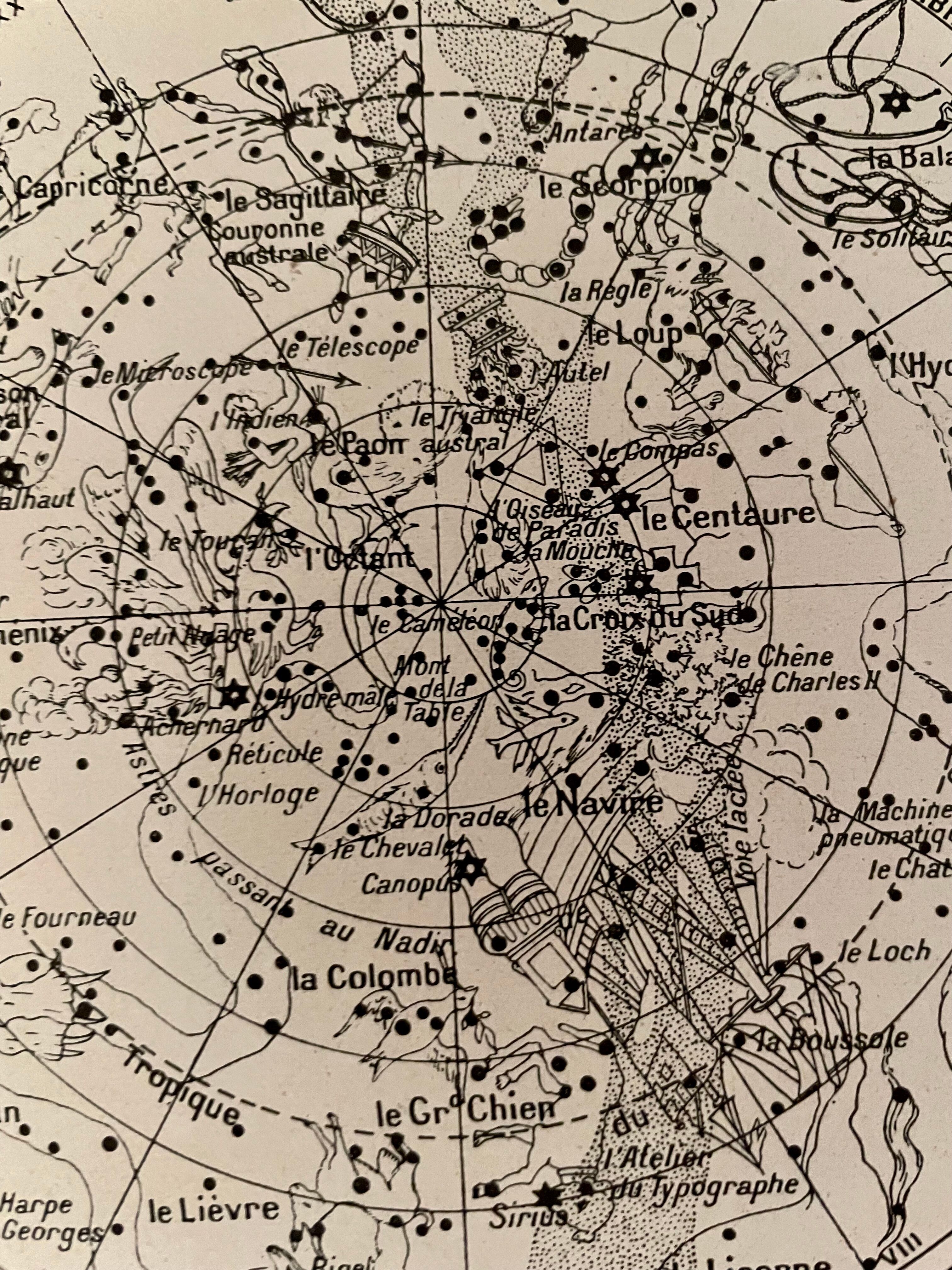 Lithograph on the sky 1900