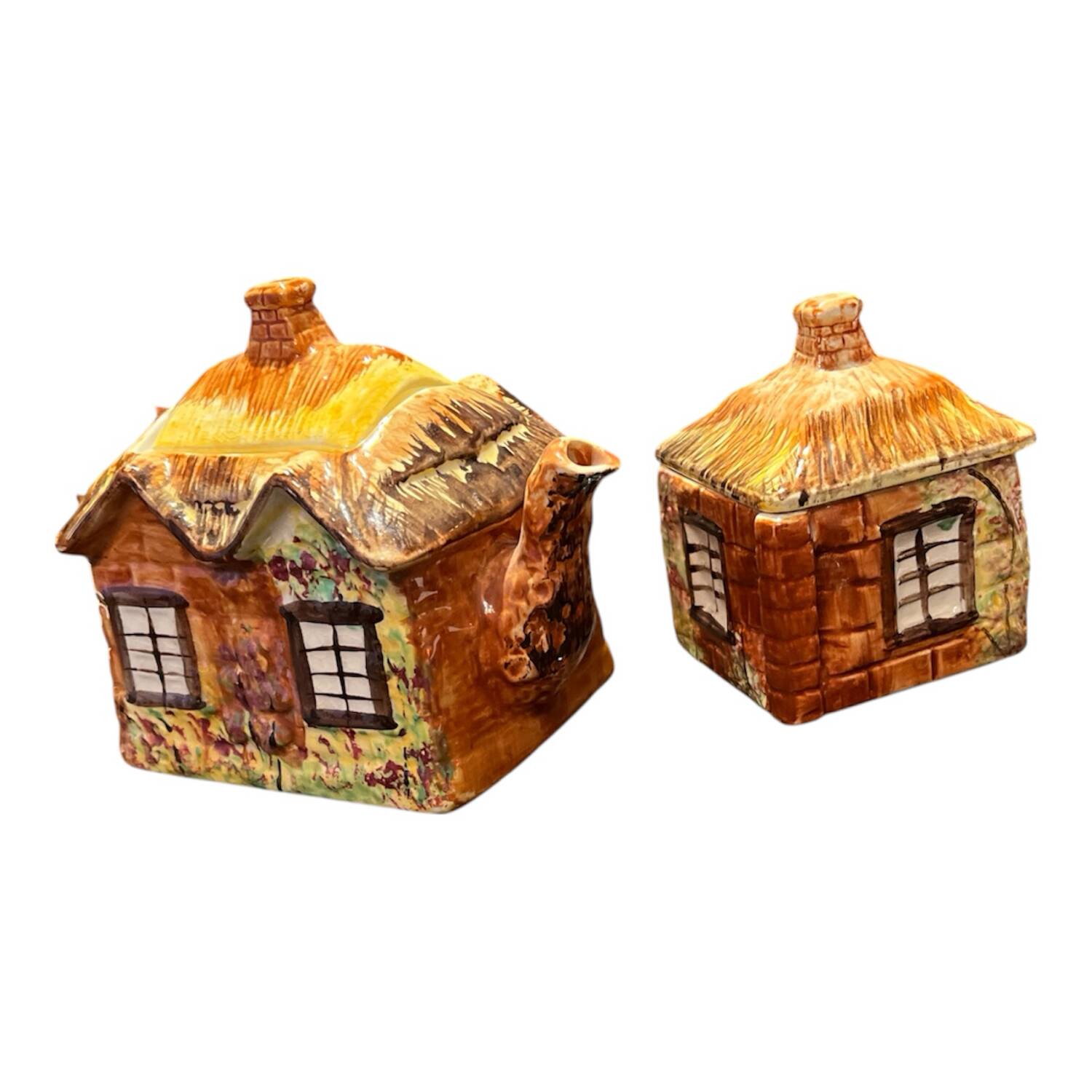 vintage Price Kensington "Cottage Ware" teapot and sugar bowl set.