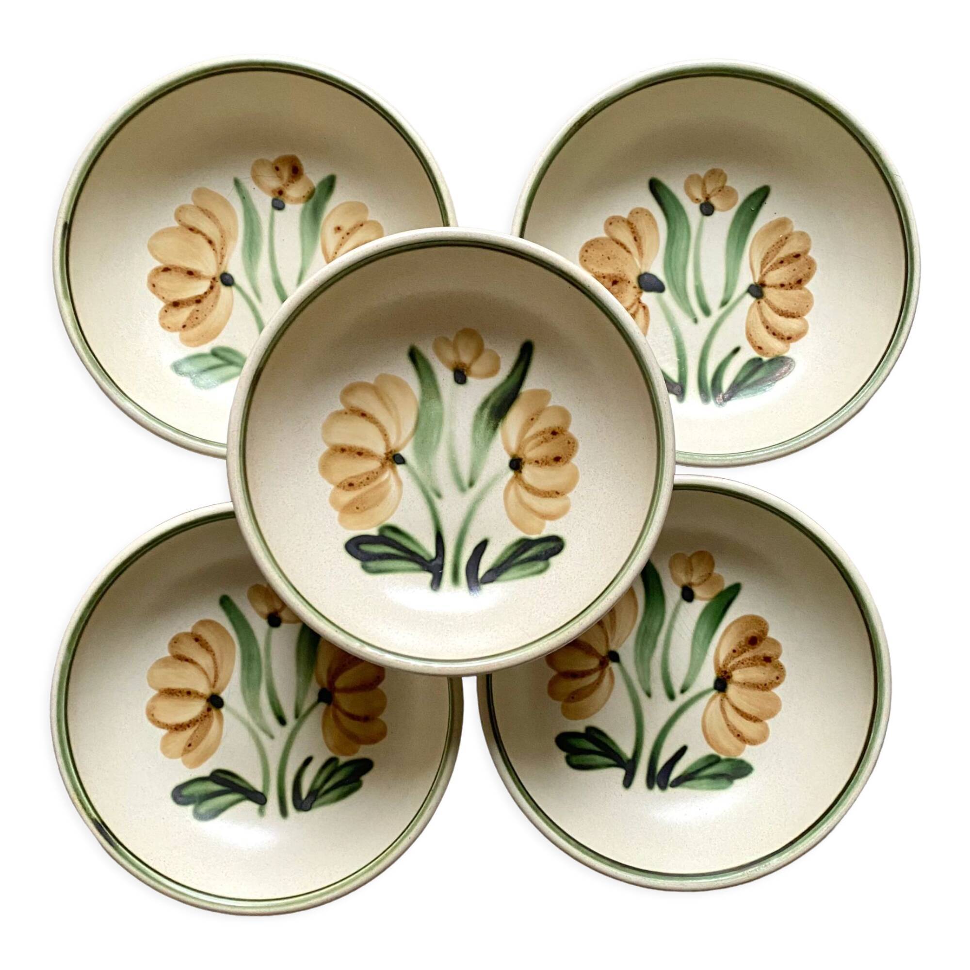 Salins floral hollow plates France