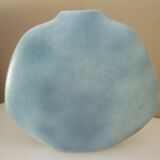Lens vase designed by Yves Mohy, glazed ceramic by Virebent, 1970s