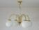 Elegant Gold Vintage Chandelier Mid Century Hollywood Regency Hanging Lamp