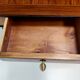 Vintage cherrywood and ebonized beech console table with a drawer, italy