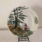 Beautiful hand-decorated plate - Gien - Opaque porcelain - 26cm