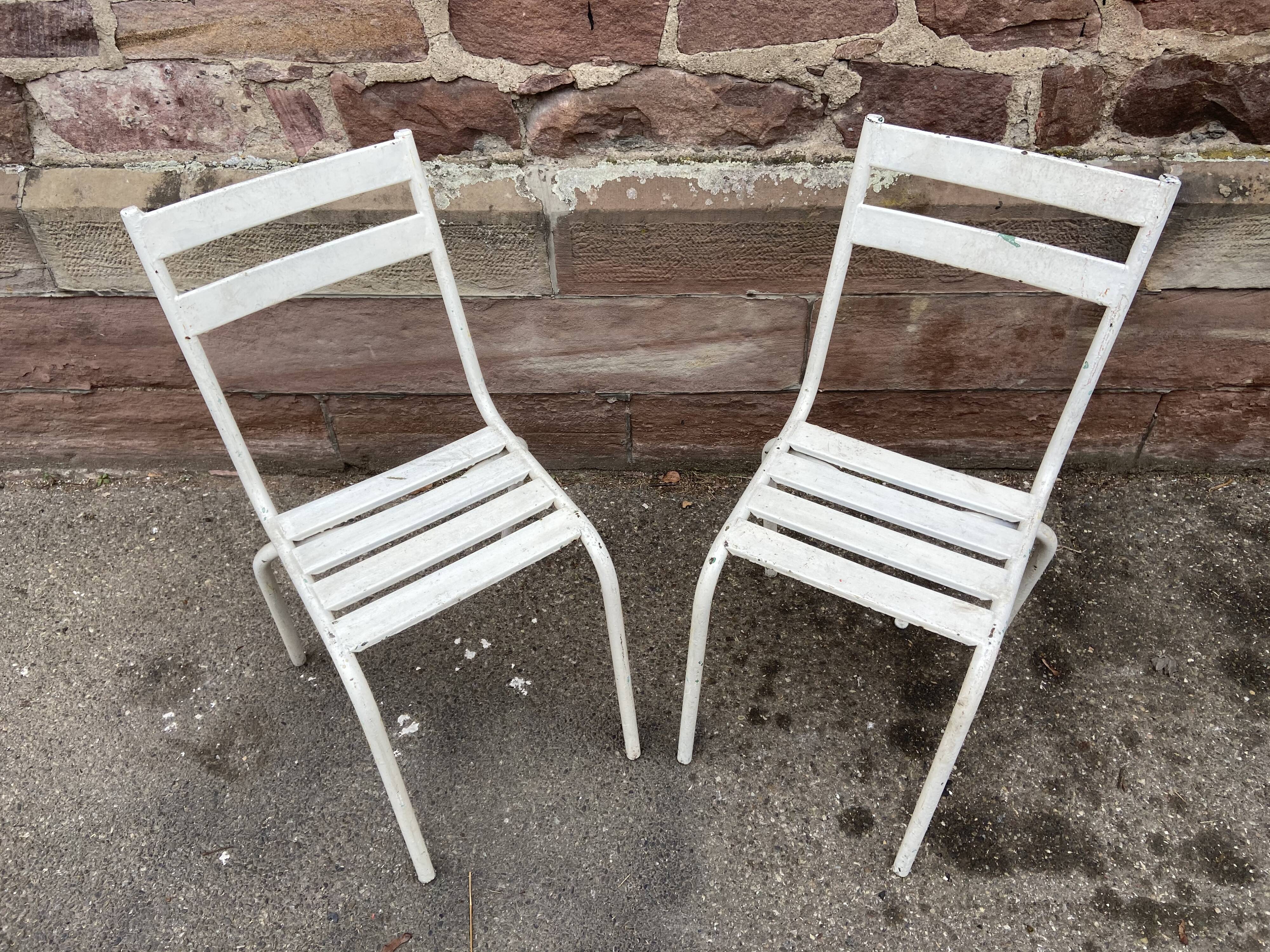 pair of terrace bistro chair 1960 Metal