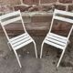 Paire de chaises bistrot de terrasse 1960 metal