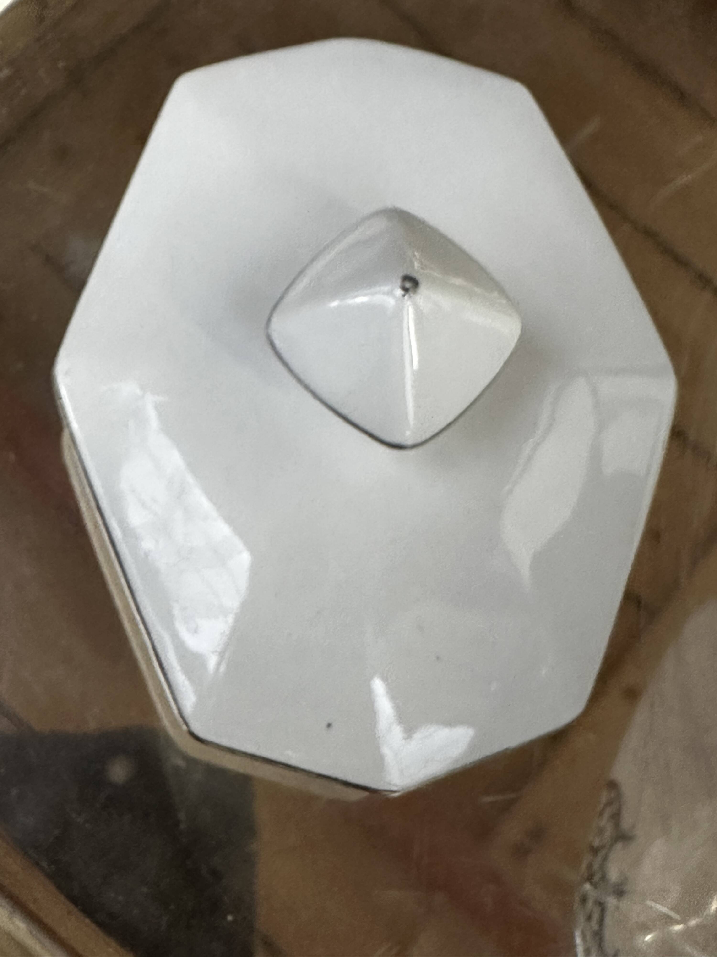 Art Deco sugar bowl circa 1930-40 Czechoslovakian porcelain - Silver trim