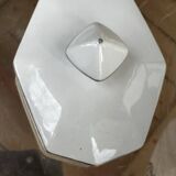 Art Deco sugar bowl circa 1930-40 Czechoslovakian porcelain - Silver trim